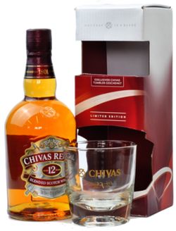 Chivas Regal 12YO + pohárral 40% 0,7L