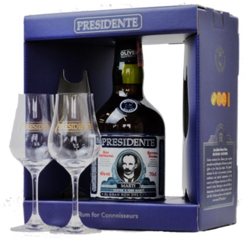 Presidente 15 Sistema Solera + 2 pohárral 40% 0,7L