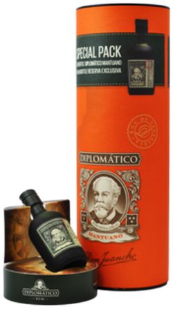 Diplomático Mantuano + Mini Diplomático Reserva Exclusiva (készlet) 40% 0,75L