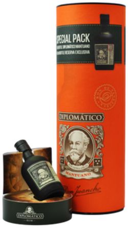 Diplomático Mantuano + Mini Diplomático Reserva Exclusiva (készlet) 40% 0,75L