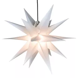 Karácsonyi csillag időzítővel 1 LED - 55 cm fehér