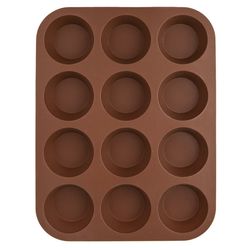Orion MUFFIN szilikon sütőforma, 12 db-os, barna