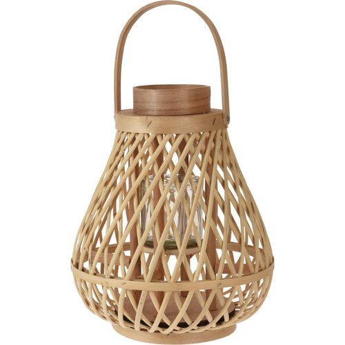 Almeria rattan gyertyalámpa, 25 x 30 x 25 cm,