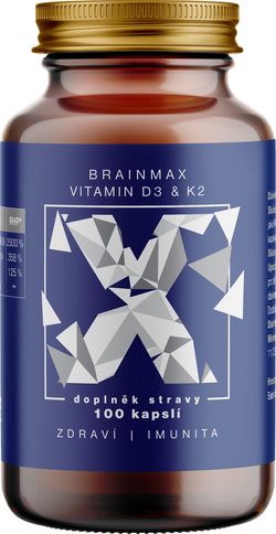 BrainMax D3  és K2-vitamin, D3 5000 NE / K2 mint MK7 150 mcg, 100 kapszula