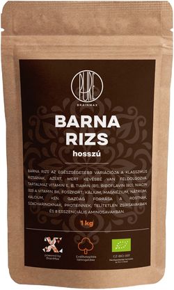 BrainMax Pure Barna Rizs, hosszú BIO, 1kg