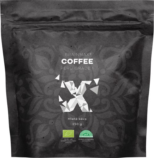 BrainMax Coffee Kávé Peru Grade 1, őrölt, BIO, 250 g