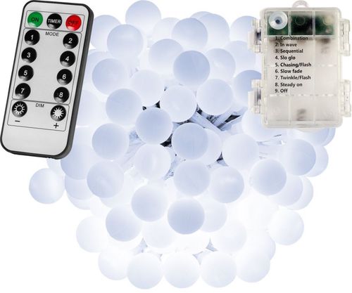 VOLTRONIC® Világítás 100 LED Hideg fehér 3AA + vezérlő