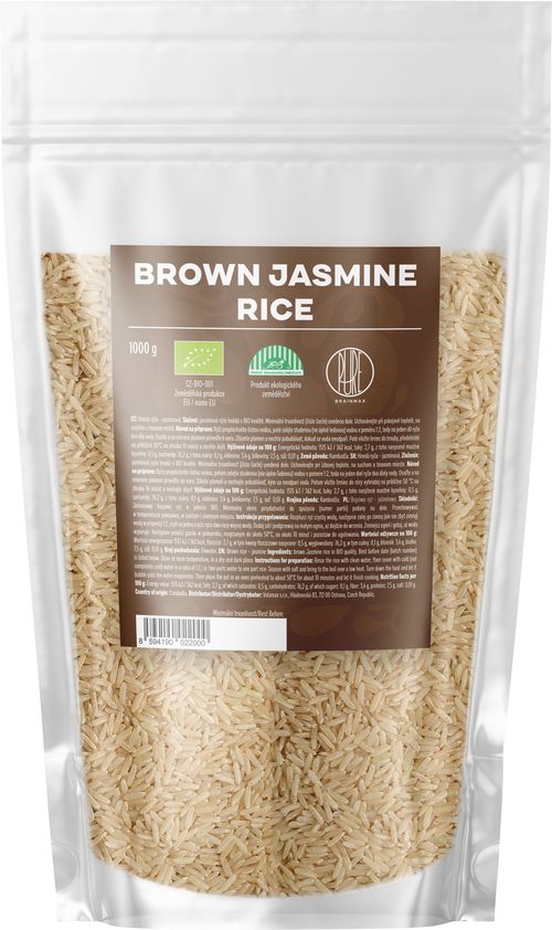 BrainMax Pure Rizsa, barna, Jázmin BIO, 1kg