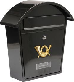 VOREL Postaláda kerek tetővel fekete