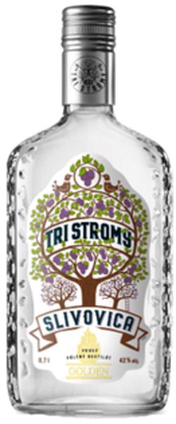 Golden Tri Stromy Slivovica 42% 0,7L