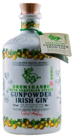 Drumshanbo Gunpowder Irish Gin with Sardinian Citrus (Kerámia) 43% 0,7L