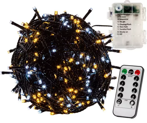 VOLTRONIC® Fényfüzér 100 LED Fehér mix sötét + vezérlő