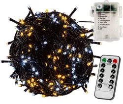 VOLTRONIC® Fényfüzér 100 LED Fehér mix sötét + vezérlő