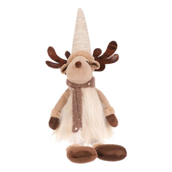 Karácsonyi dekoráció Sob, magasság 32 cm, ülő,bézs/barna