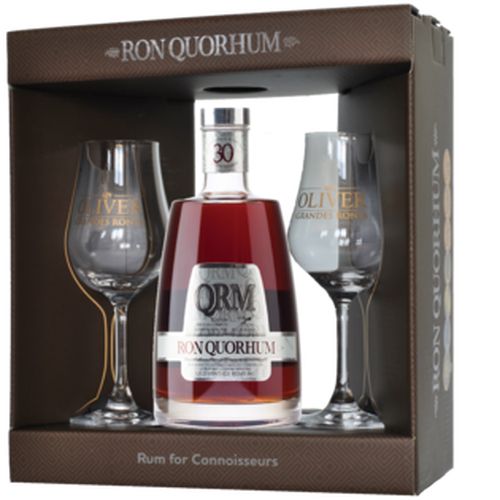 Ron Quorhum 30 Aniversario + 2 pohárral 40% 0,7L