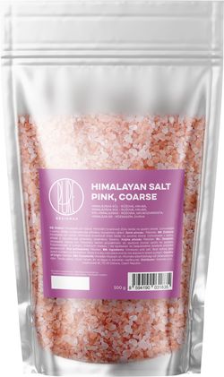 BrainMax Pure Himalája só, rózsaszín, durva, 500 g